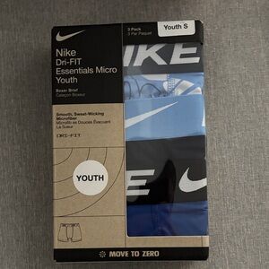 Nike Youth Dri-FIT Micro Boxer Briefs - Black and Blue